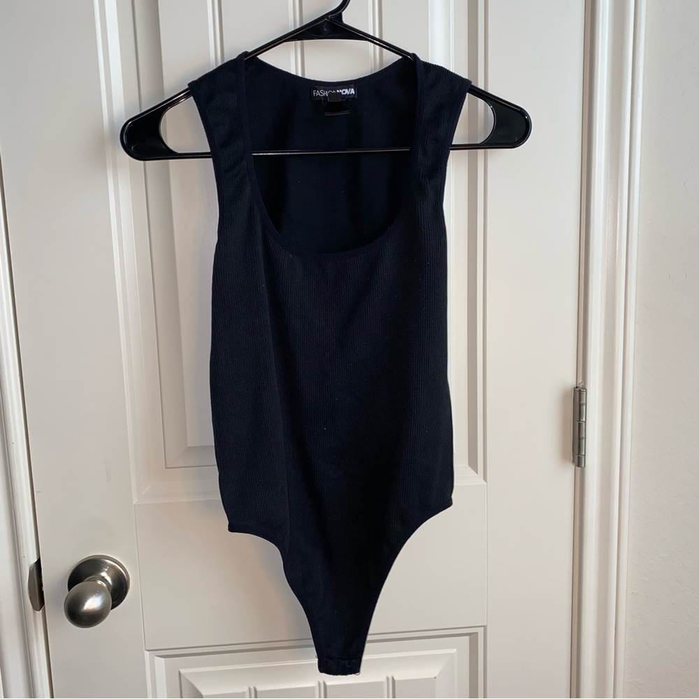 Fashion, nova, black thong, bodysuit